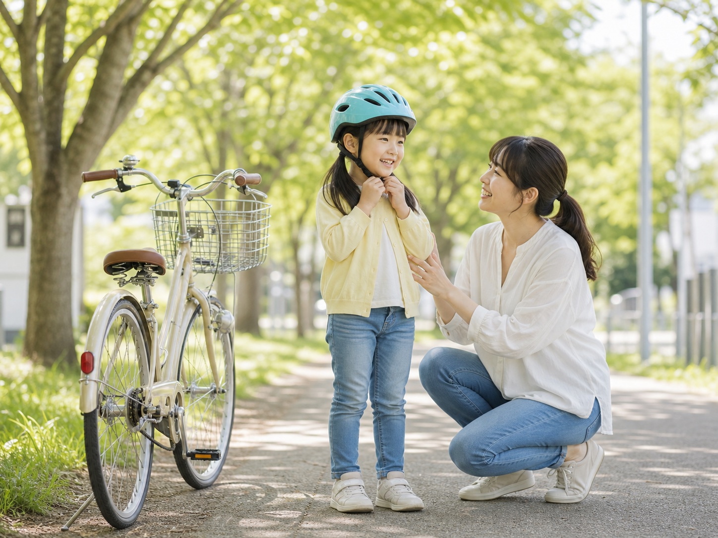 自転車のある公園